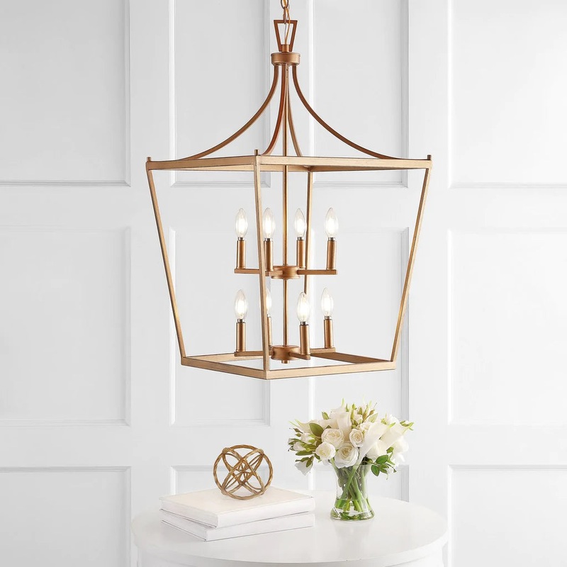 Safavieh Vallor 8Lt Pendant - Gold Painted