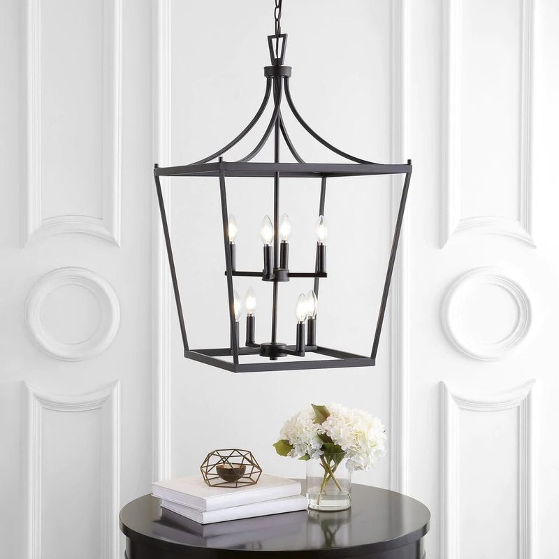 Safavieh Vallor 8Lt Pendant - Oil Rubbed Bronze (Black)