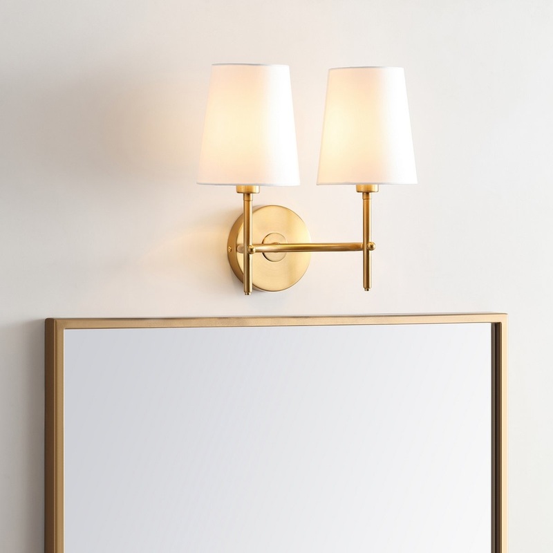 Safavieh Barrett Two Light Wall Sconce - Brass Gold