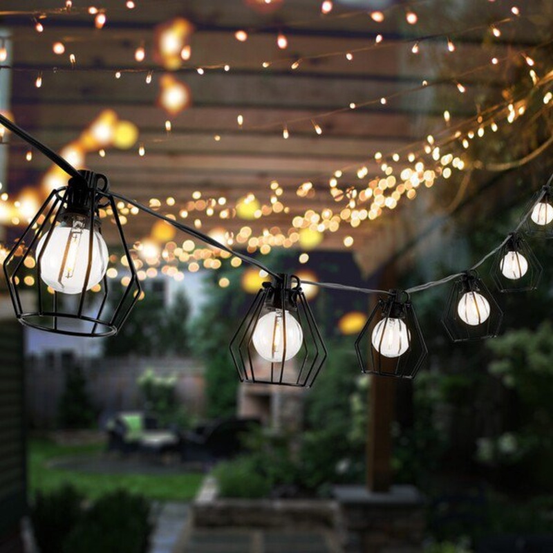 Safavieh Bowne Led Outdoor String Lights - Black
