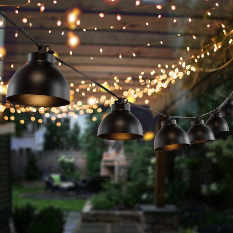 Safavieh Claudie Led Outdoor String Lights - Black