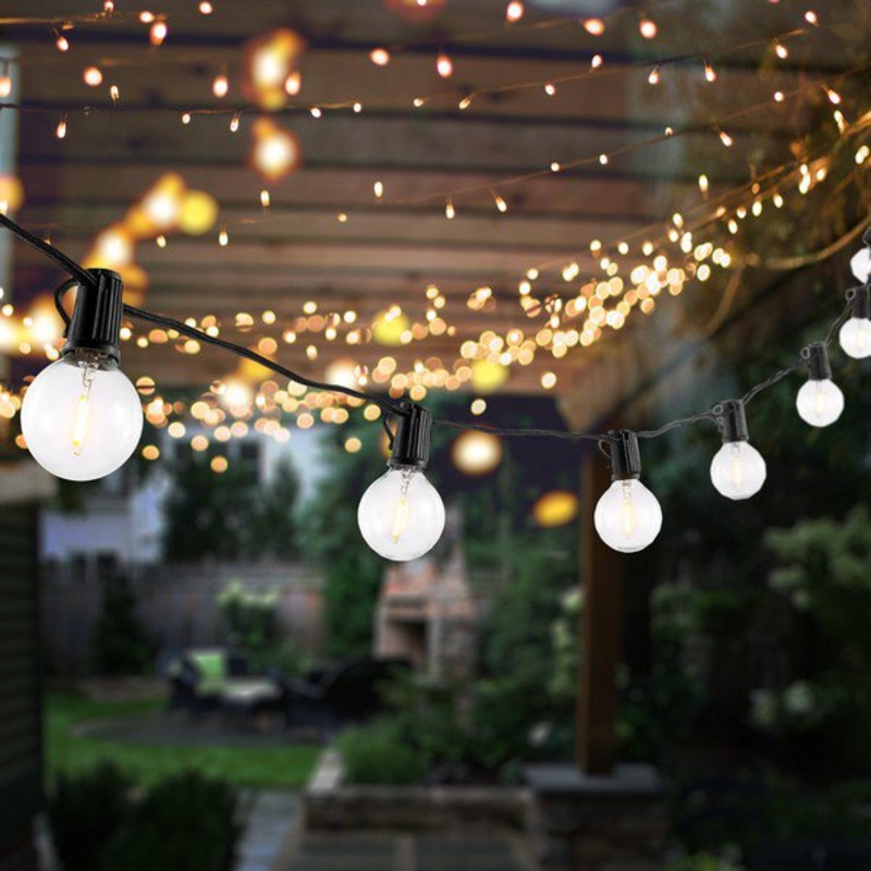 Safavieh Leigh Led Outdoor String Lights - Black