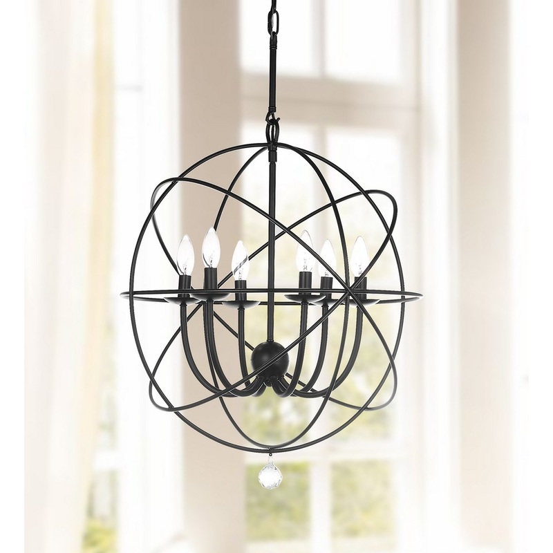 Safavieh Evie 22 Inch-Dia Adjustable Chandelier - Black
