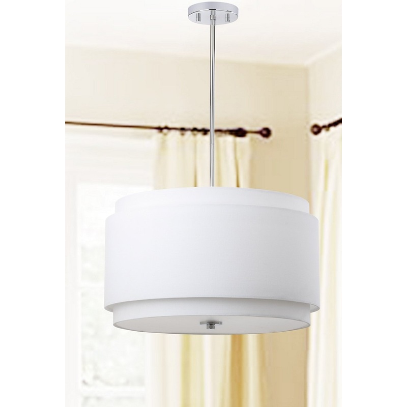 Safavieh Piran 3 Light 20-Inch Dia Adjustable Pendant - White
