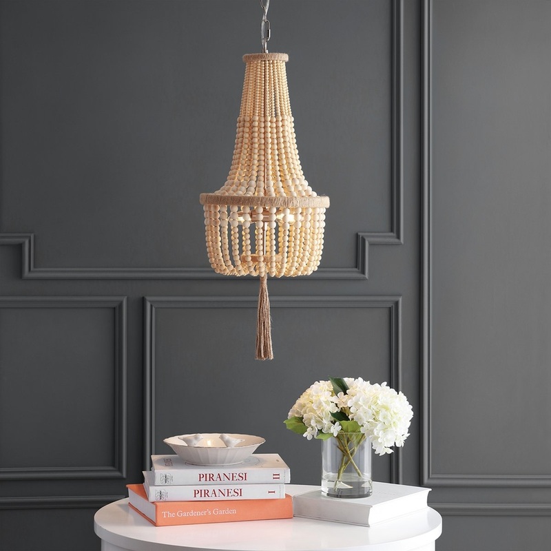 Safavieh Wynne Pendant - Brown Wooden Finish