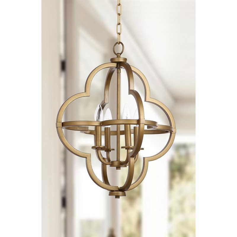 Safavieh Millard 18.5-Inch Dia Adjustable Dark Grey Pendant - Gold