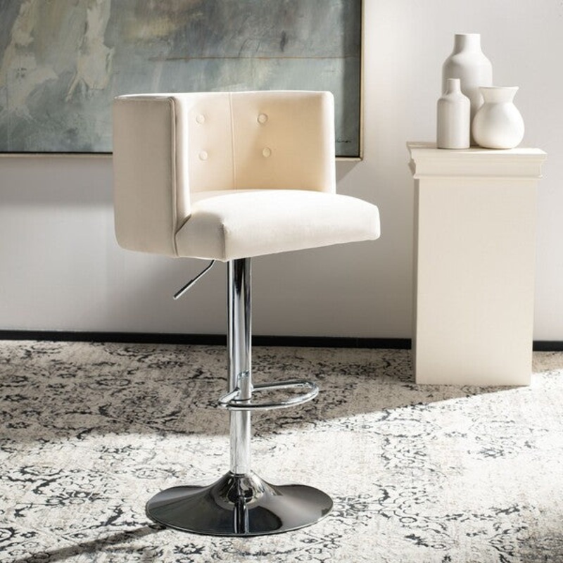 Safavieh Zayna AdjusTable Barstool - Creme
