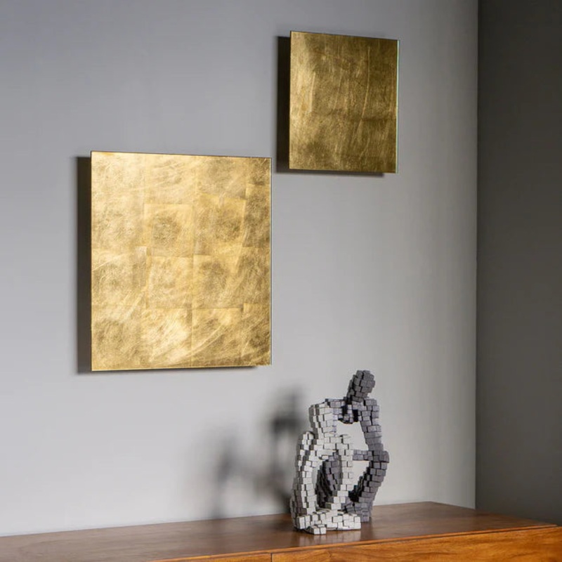 Floating Foil Gold 12"SQ Wall By Gold Leaf Design Group