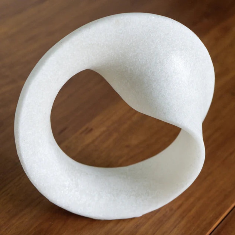 Mercury 7.5"H Sculpture, Cream By Gold Leaf Design Group