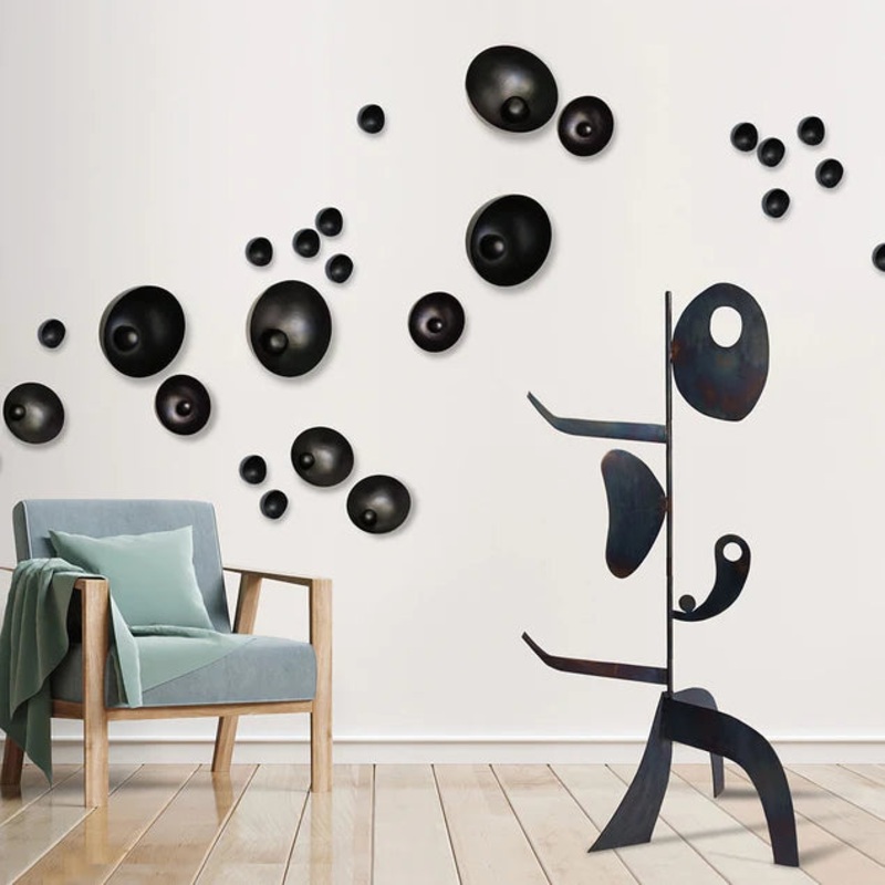 Natsu 18"D Wall Art, Black By Gold Leaf Design Group