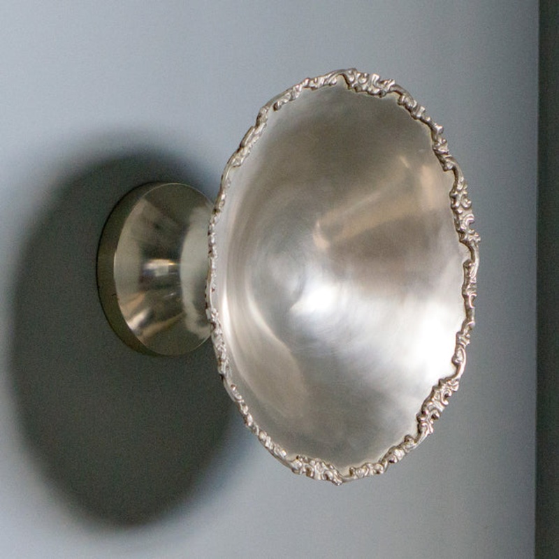 Pewter Platter 11.5"D Round Wall Art By Gold Leaf Design Group