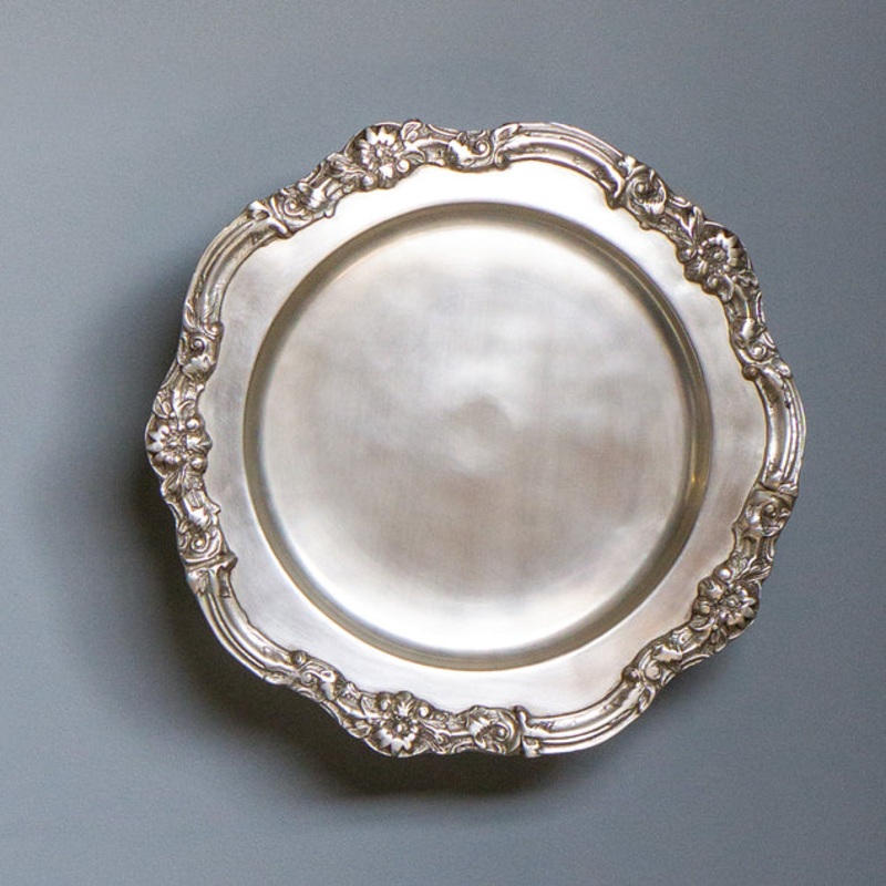 Pewter Platter 13"D Round Wall By Gold Leaf Design Group
