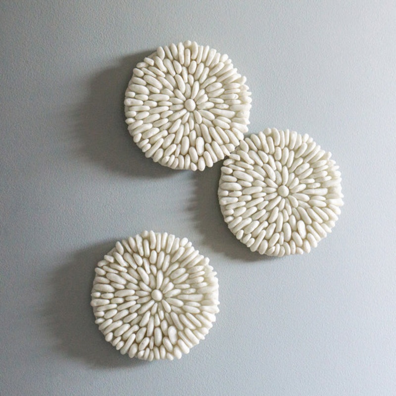 River Rock 6.75"D Wall Art, Cr By Gold Leaf Design Group Set Of 3