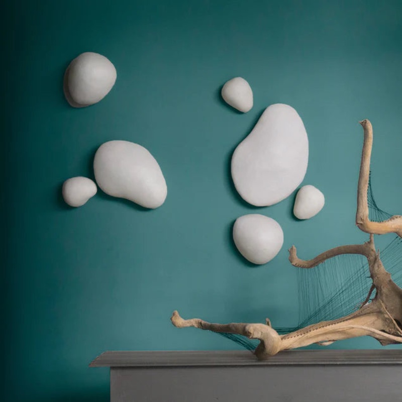 River Stone 15.5"L Wall Art By Gold Leaf Design Group