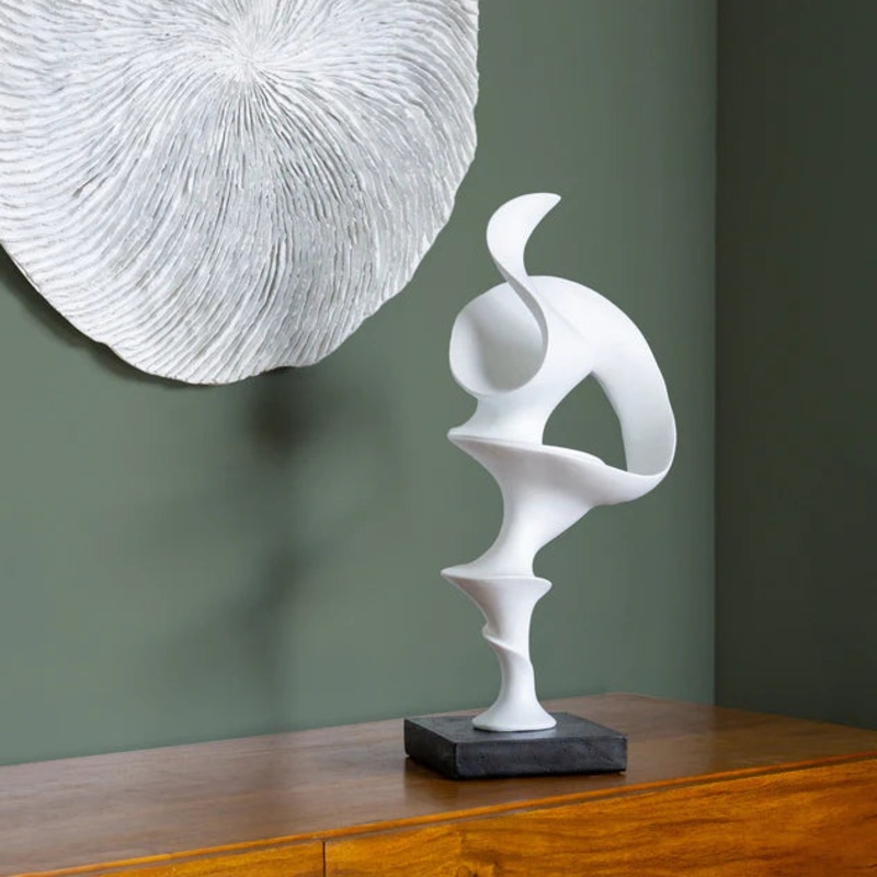 Tendril 19.8"H Sculpture, Whit By Gold Leaf Design Group