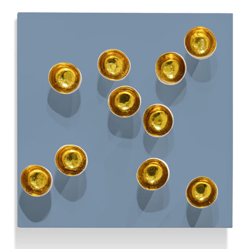Wall Play Substrate Periwinkle W/ Seed Gold By Gold Leaf Design Group