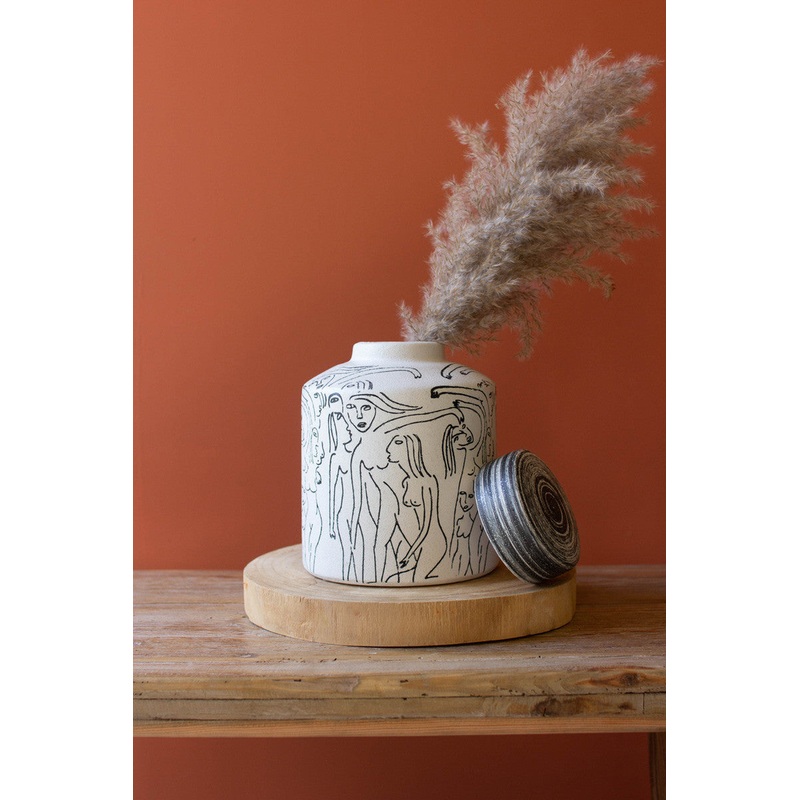 Abstract Figure Canister By Kalalou