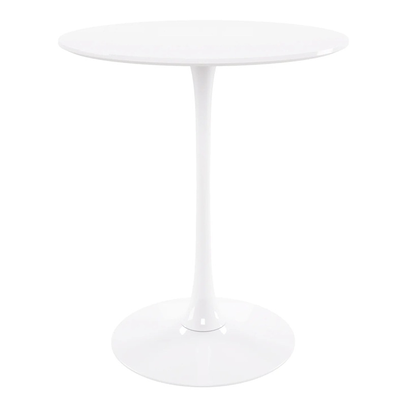Rose 35.5" Round Wood Top Bar Table By World Modern Design