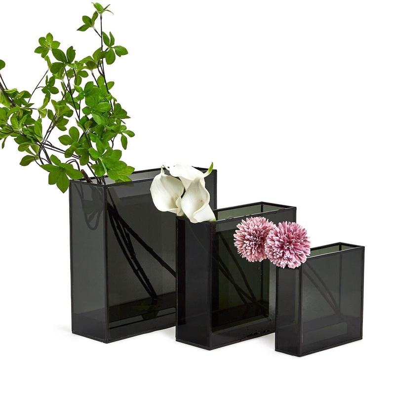 Smokewindows Square Vase Set Of 9 By Tozai Home