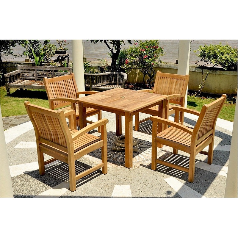 Bahama Sahara 5-Pieces Bistro Table By Anderson Teak