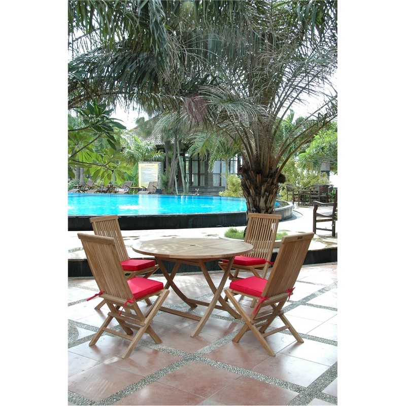 Classic Bahama 5-Pieces Folding Dining Set By Anderson Teak