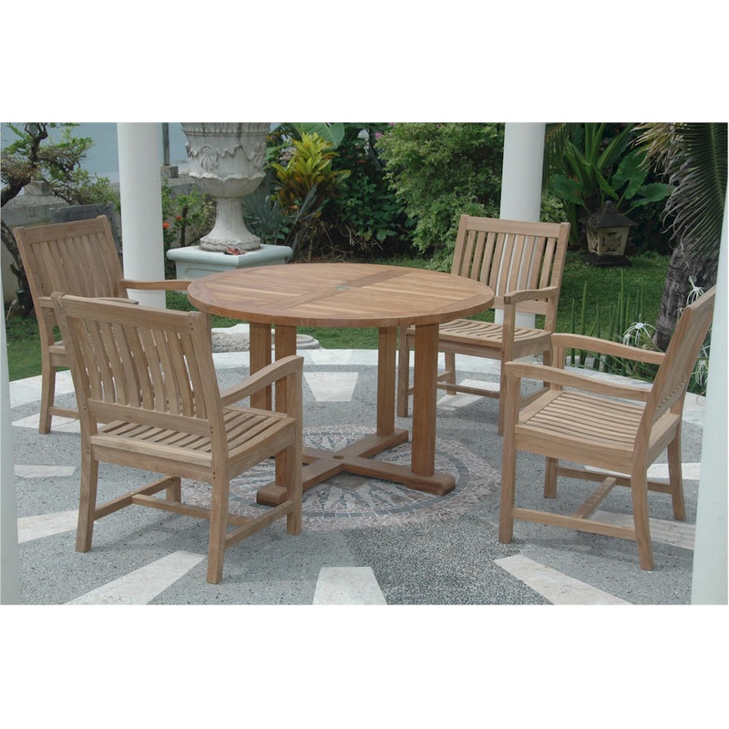 Tosca Rialto Armchair 5-Pieces Dining Set By Anderson Teak