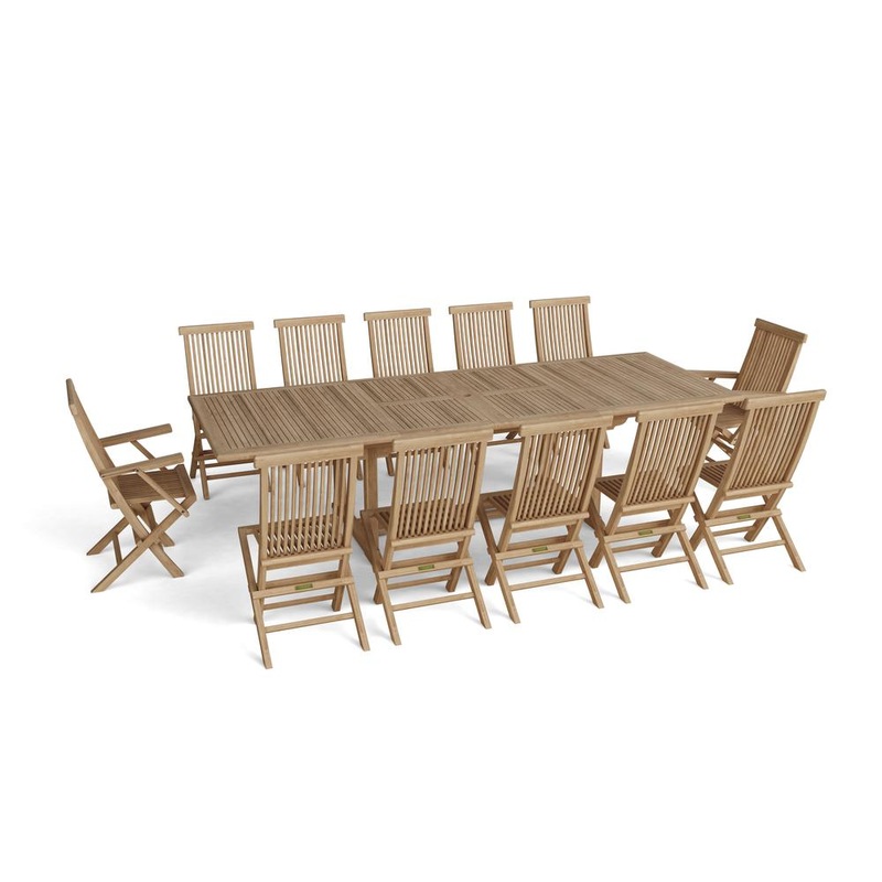 Valencia Classic 13-Pieces Dining Set By Anderson Teak