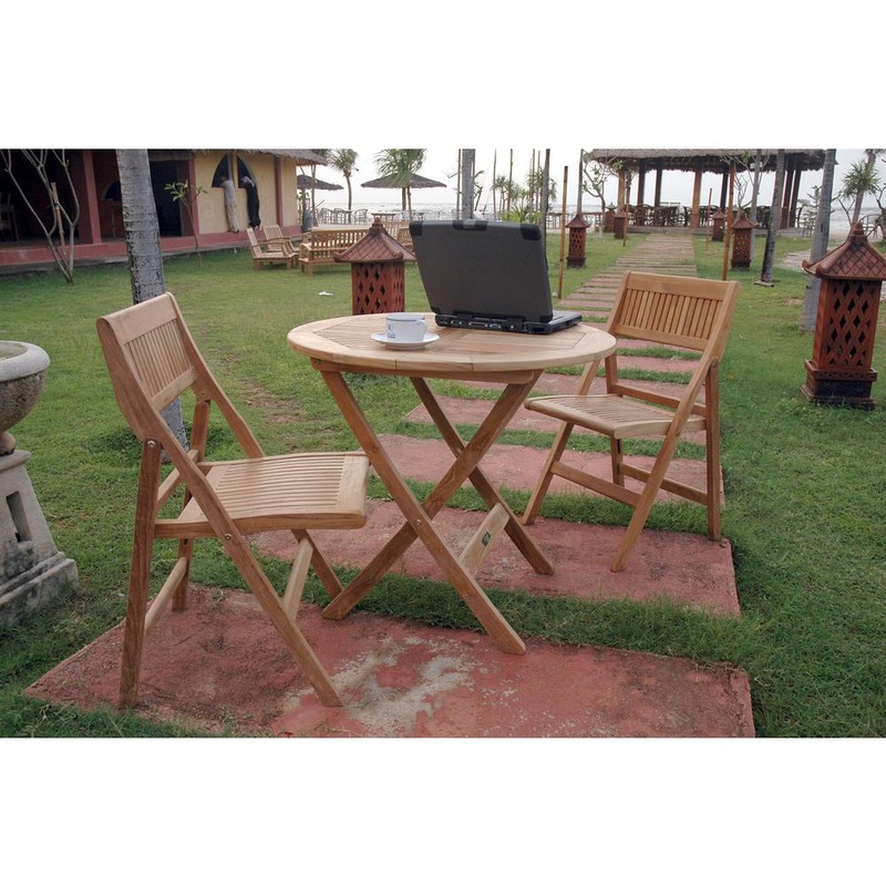 Windsor 3-Pieces Round Bistro Set  By Anderson Teak