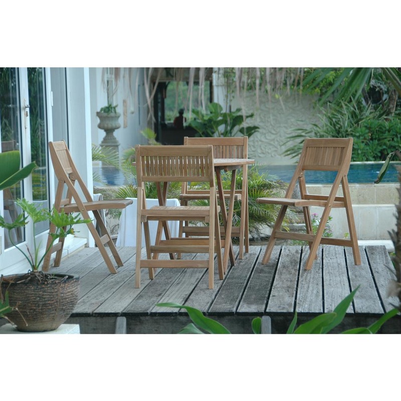 Windsor 5-Pieces Round Bistro Set  By Anderson Teak