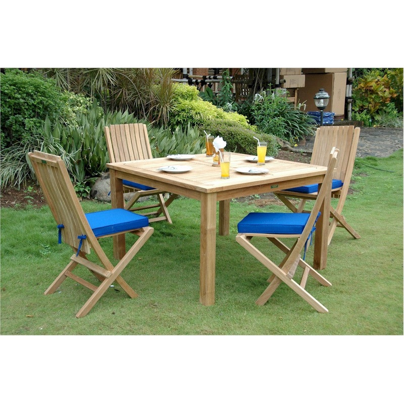 Windsor Comfort Chair 7-Pieces Folding Dining Set By Anderson Teak