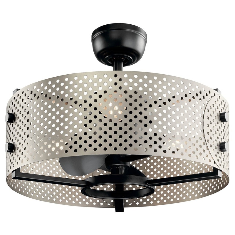 Eyrie 13"Ceiling Fan in Satin Black