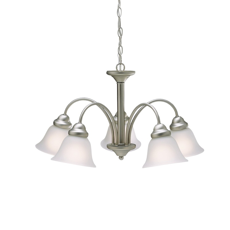 Wynberg Five Light Chandelier in Brushed Nickel