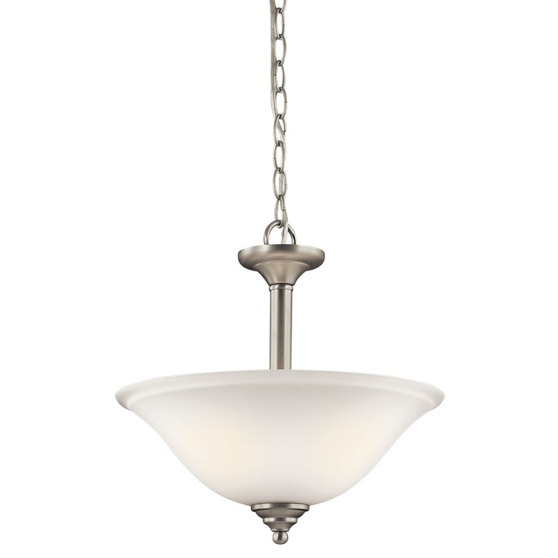 Armida Two Light Pendant/Semi Flush Mount in Brushed Nickel