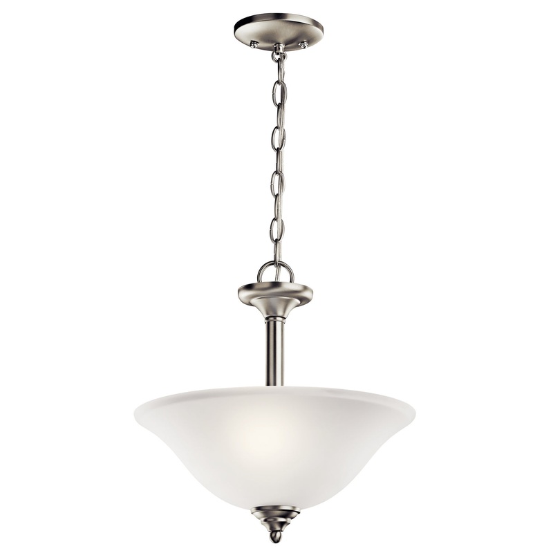 Wynberg Two Light Pendant/Semi Flush Mount in Brushed Nickel