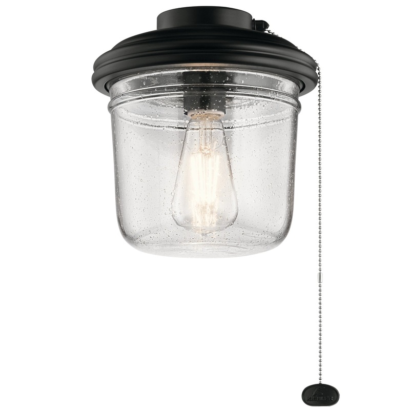 Yorke LED Fan Light Kit in Satin Black