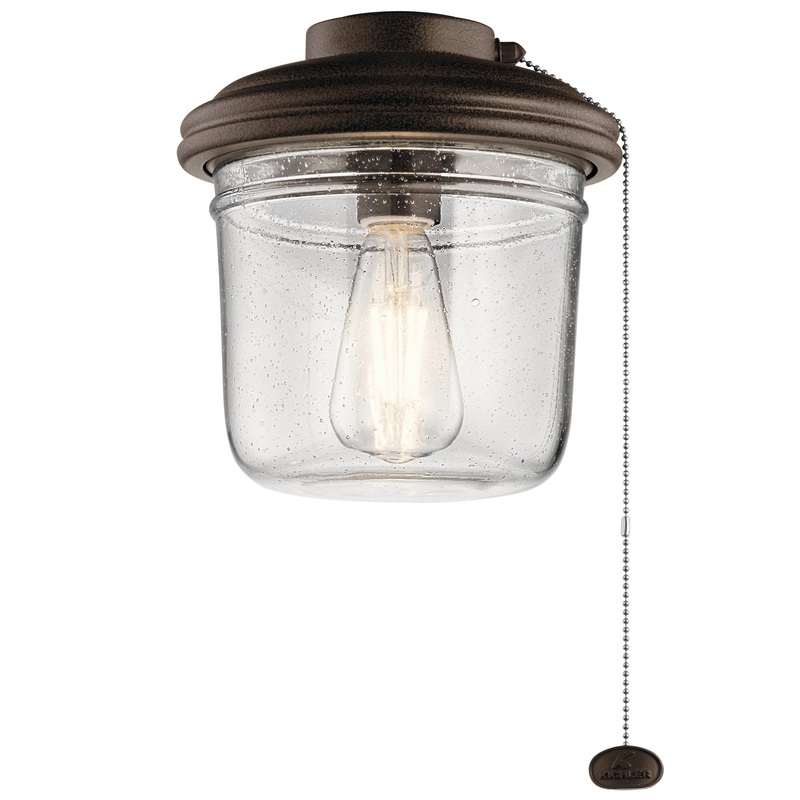 Yorke LED Fan Light Kit in Tannery Bronze Powder Coat