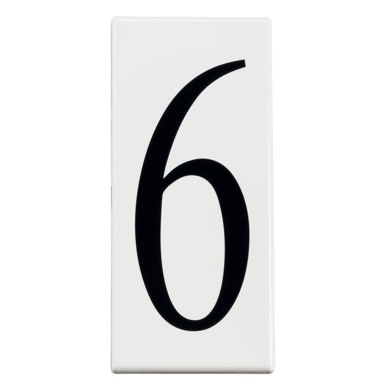 Accessory Number 6 Panel in White Material
