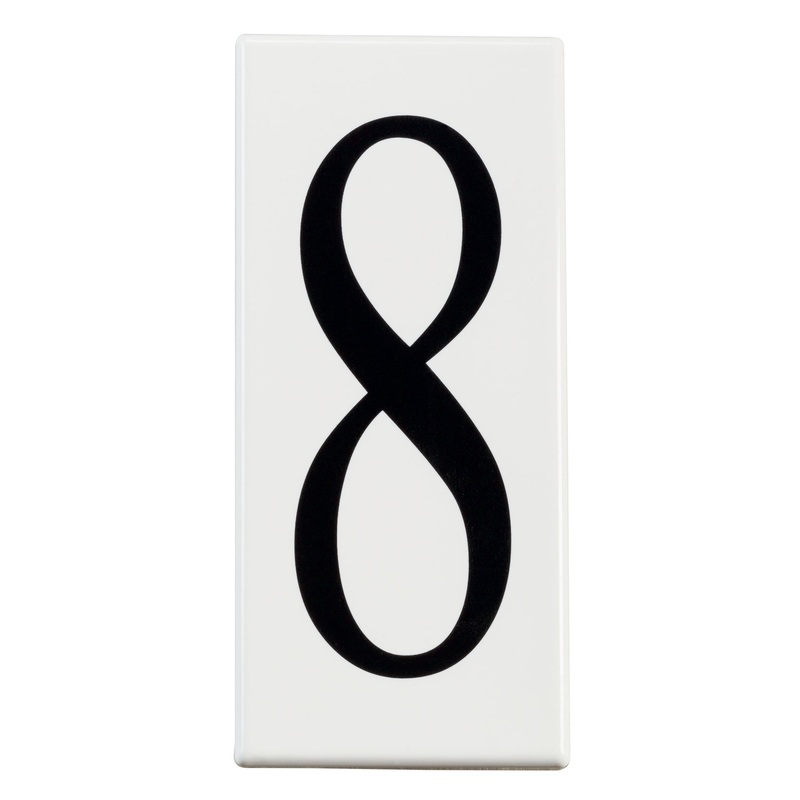 Accessory Number 8 Panel in White Material