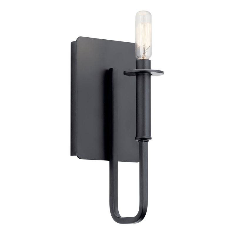 Alden One Light Wall Sconce in Black