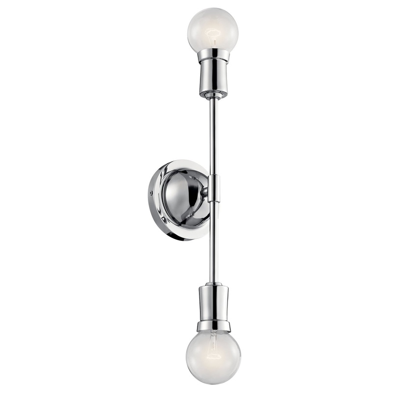 Armstrong Two Light Wall Sconce in Chrome