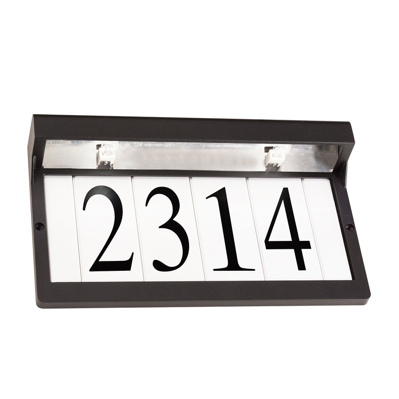 Address Light Two Light Address Light in Textured Black