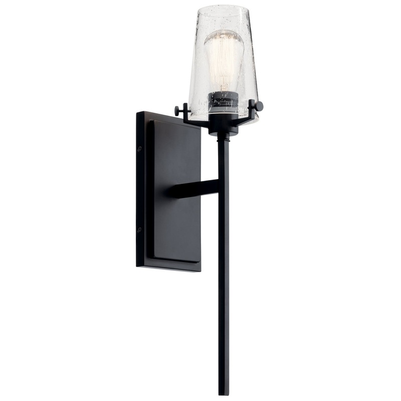 Alton One Light Wall Sconce in Black