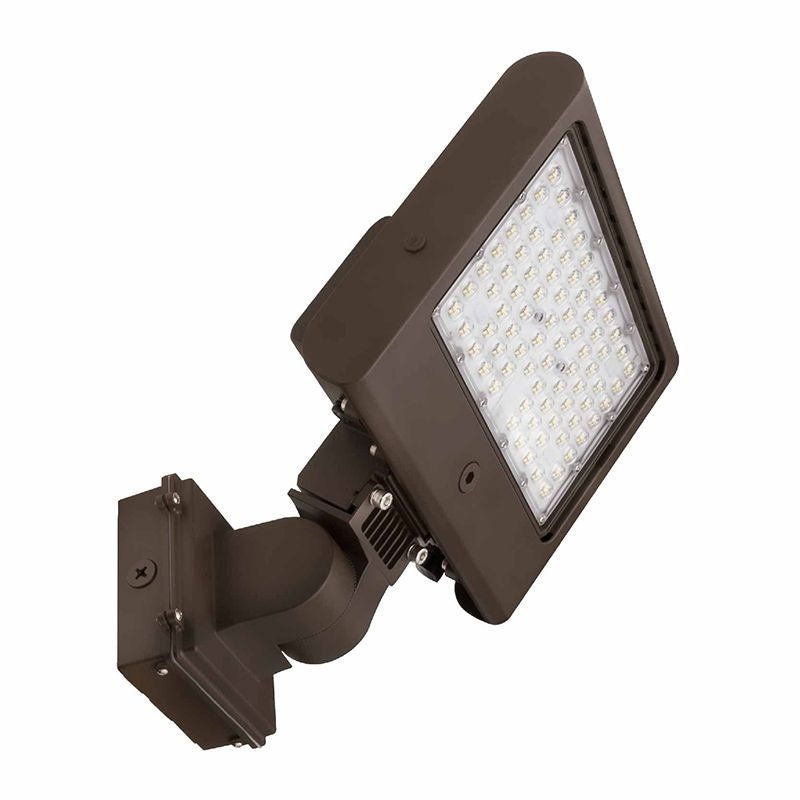Flood-Area Adjustabl Wall Mount With Junction Box in Bronze