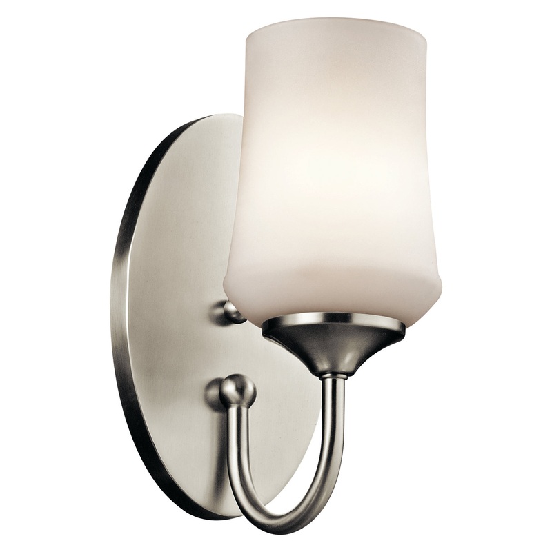 Aubrey One Light Wall Sconce in Brushed Nickel