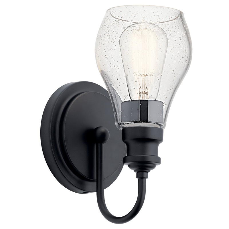 Greenbrier One Light Wall Sconce in Black