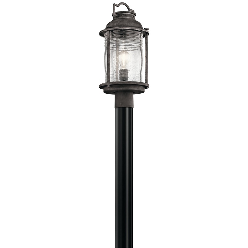 Ashland Bay One Light Outdoor Post Mount in Weathered Zinc