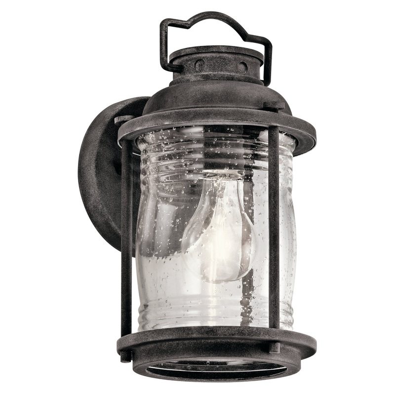Ashland Bay One Light Outdoor Wall Mount in Weathered Zinc