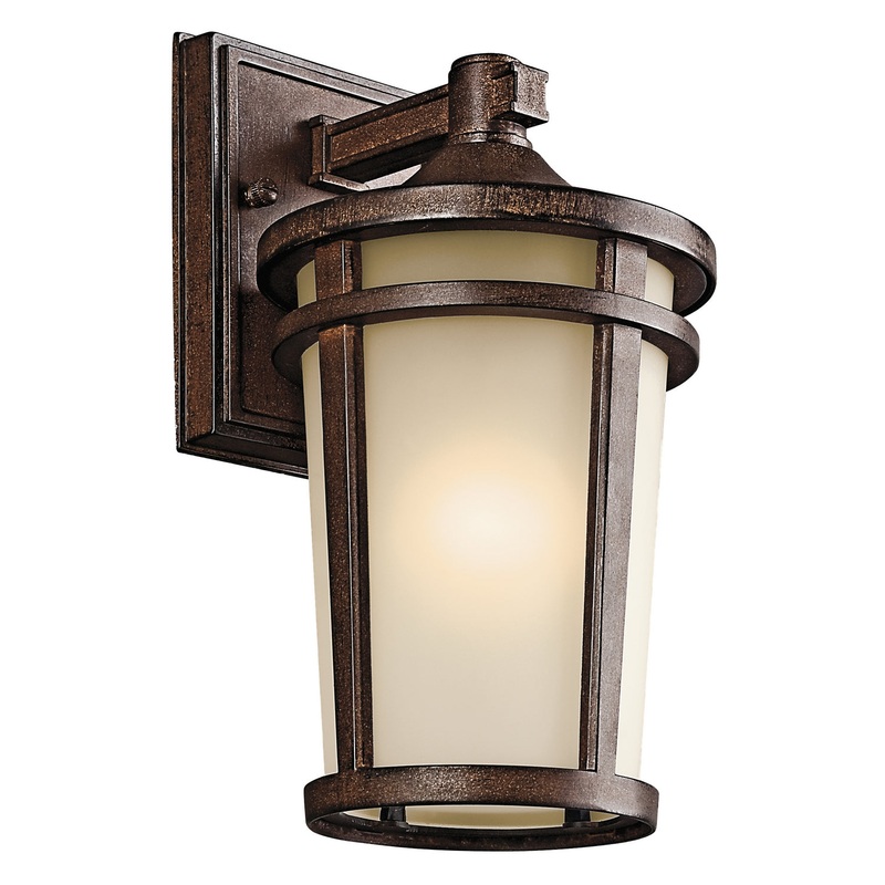 Atwood One Light Outdoor Wall Mount in Brown Stone