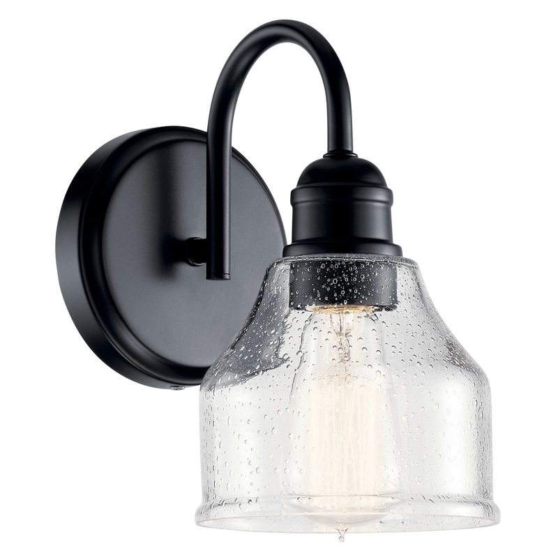 Avery One Light Wall Sconce in Black