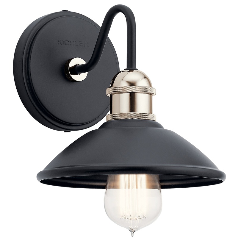 Clyde One Light Wall Sconce in Black